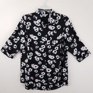 Anthology Ladies Button Up Shirt 3/4 Sleeves